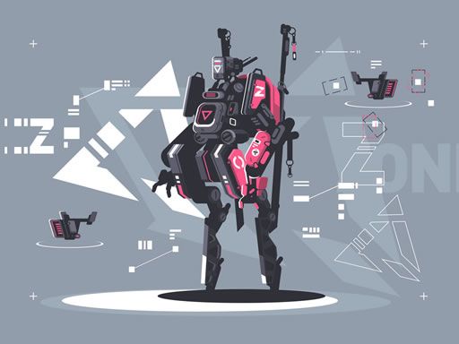Alien Robot Warrior Hidden - browser game screenshot