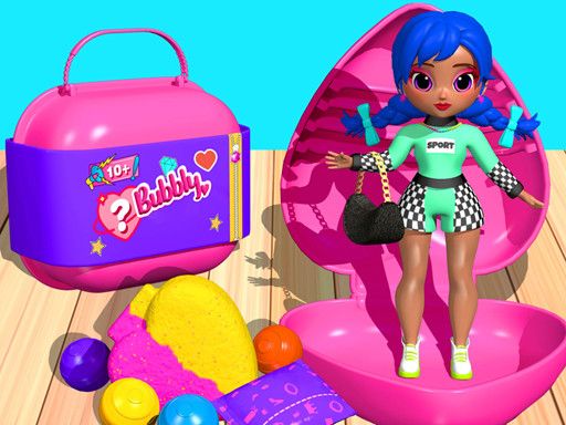 Surprise Makeup Doll Unbox - browser game screenshot