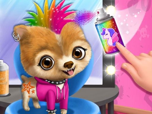 Rock Star Animal Hair Salon - browser game screenshot
