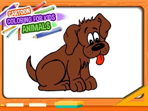 Cartoon Coloring Book for Kids - Animals - browser game screenshot