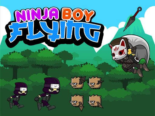 Ninja Boy Flying - browser game screenshot