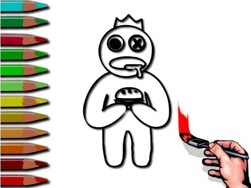Rainbow Friends Coloring Book - browser game screenshot