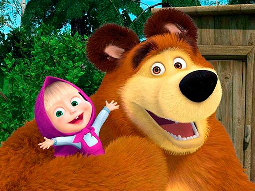 Memory With Masha and Bear - browser game screenshot