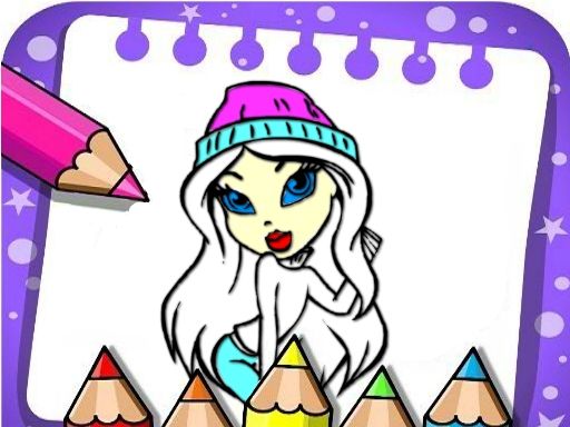 Easy Bratz Coloring - browser game screenshot