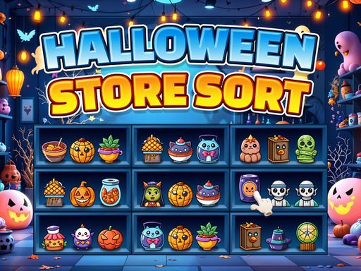 Halloween Store Sort - browser game screenshot