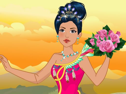 Native American Princess Wedding Dress up - browser game screenshot