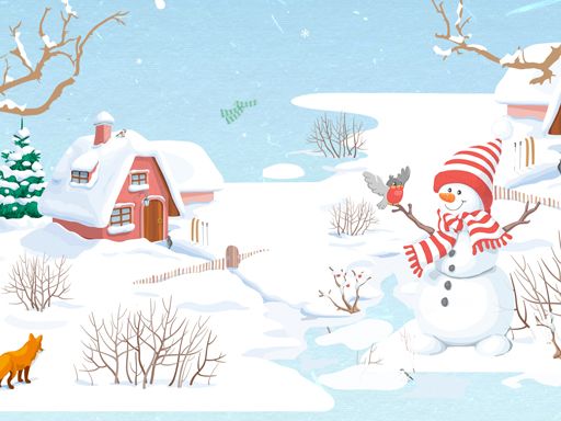 Snowman Slide - browser game screenshot