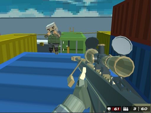 Shooting Blocky Combat Swat GunGame Survival - browser game screenshot