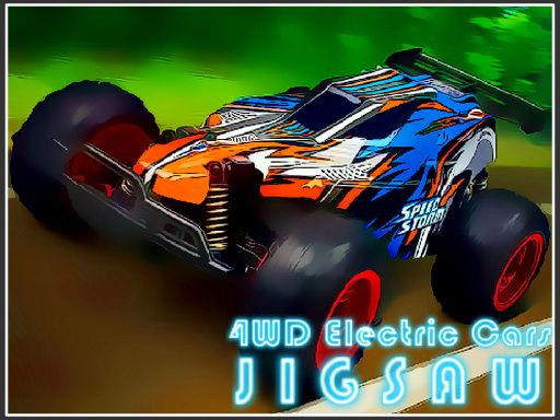 4WD Electric Cars Jigsaw - browser game screenshot