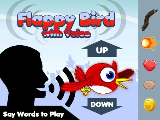 Flappy Bird Play with Voice - browser game screenshot