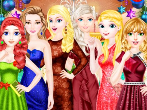 Girls Christmas Ball - browser game screenshot