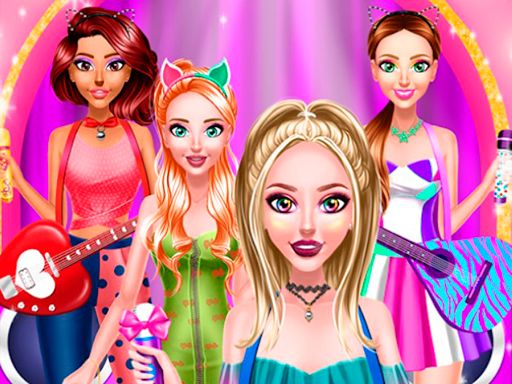 Brilliant Popstar Girls Dress Up - browser game screenshot
