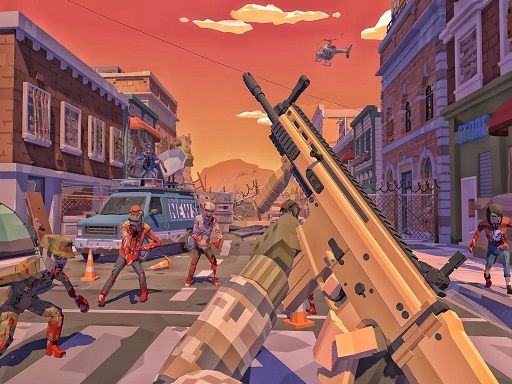 Polygon War Z Zombie - browser game screenshot