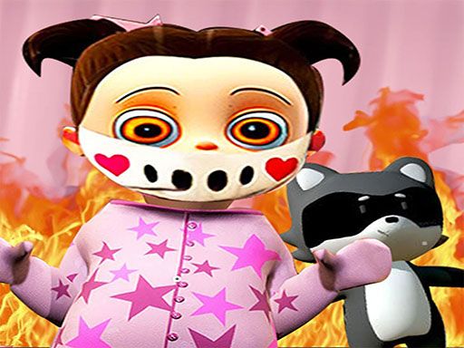 Scary Baby Pink Horror Game - browser game screenshot