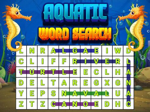 Aquatic Word Search - browser game screenshot