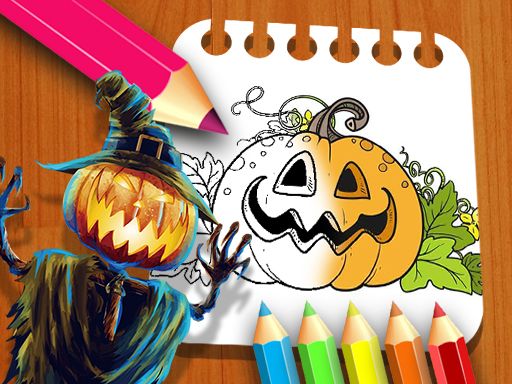 Hallowen Coloring Book - browser game screenshot