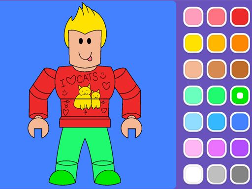 Roblox Coloring Game - browser game screenshot