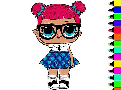Easy Kids Coloring LOL - browser game screenshot