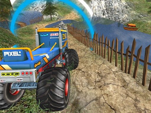 Monster Truck Offroad Driving Mountain - browser game screenshot