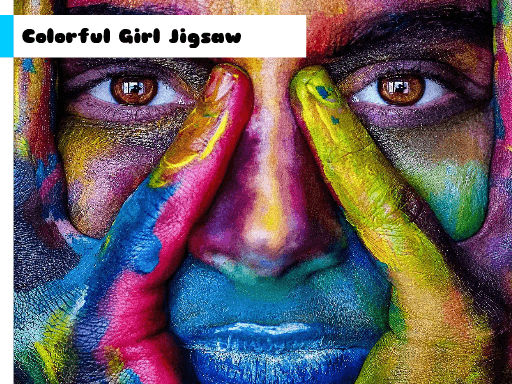 Colorful Girl Jigsaw Colorful Girl Jigsaw - browser game screenshot