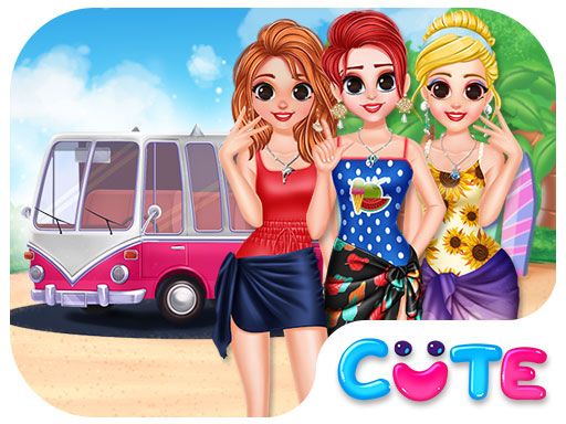 Besties Summer Vacation - browser game screenshot