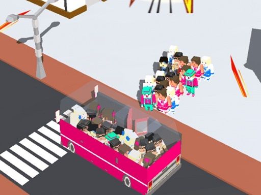 Overloaded Transport Bus Passagers - browser game screenshot