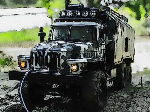 Offroad Trucks Driving Jigsaw - browser game screenshot