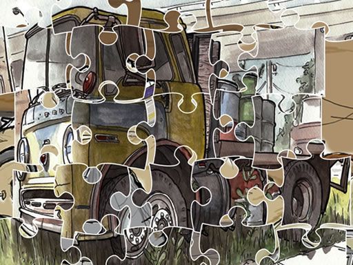 Junk Trucks Jigsaw Junk Trucks Jigsaw - browser game screenshot
