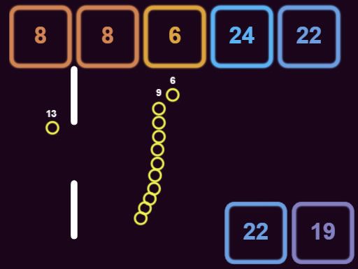 Numbers Snake - browser game screenshot