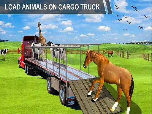 Animal Cargo Transporter Truck Game 3D - browser game screenshot