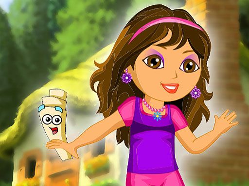 Dora in the garden - browser game screenshot