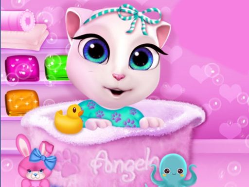 Baby Angela Bathing Time - browser game screenshot