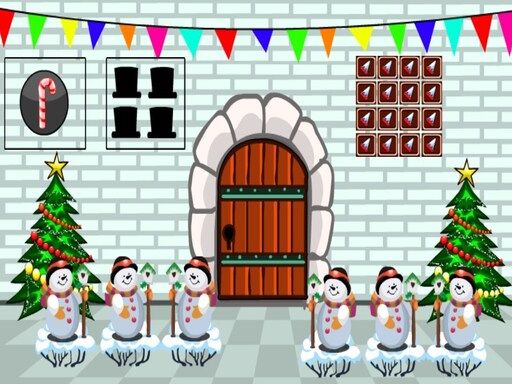 Snowman House Escape - browser game screenshot