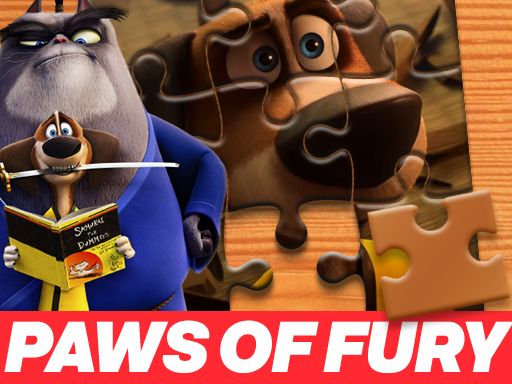 Paws of Fury The Legend of Hank Jigsaw Puzzle - browser game screenshot