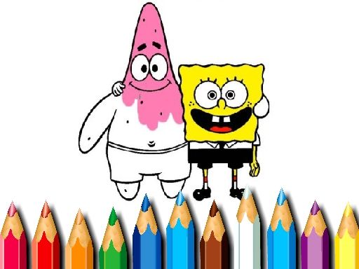 BTS Sponge Bob Coloring - browser game screenshot
