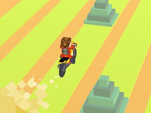 Blocky Bike Racing - browser game screenshot
