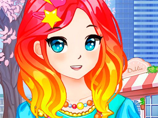 Anime Kawaii School Girls Dress Up - browser game screenshot