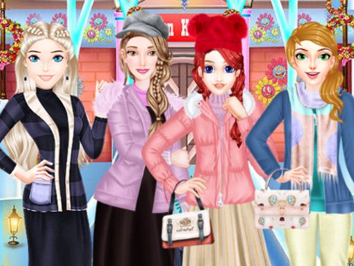 Winter Fashion Dress Up - browser game screenshot