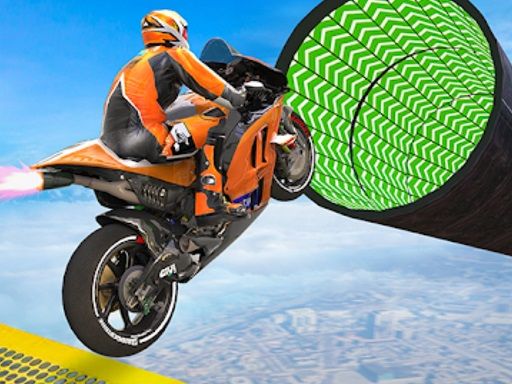 Motorcycle Stunts Drive - browser game screenshot