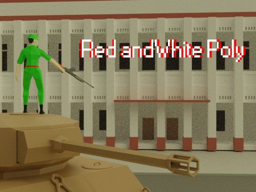 Red and White Poly - browser game screenshot