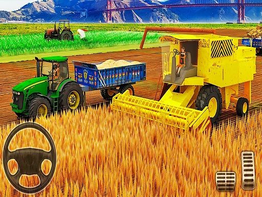 US Modern Tractor Farming Game 3D 2022 - browser game screenshot