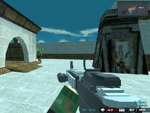 Blocky combat Shooting Arena 3D Pixel - browser game screenshot