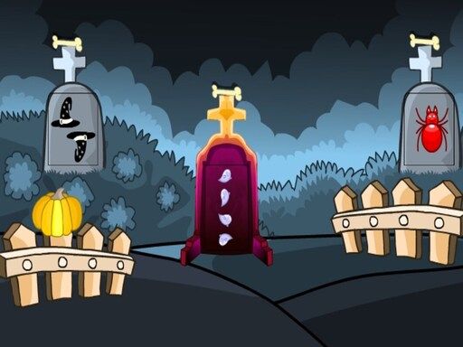 Halloween Scary Cemetery Escape - browser game screenshot