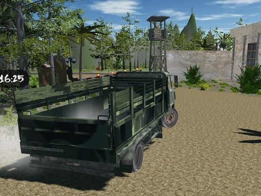 Offroad Truck Army Driving - browser game screenshot