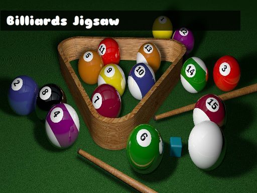 Billiards Jigsaw - browser game screenshot
