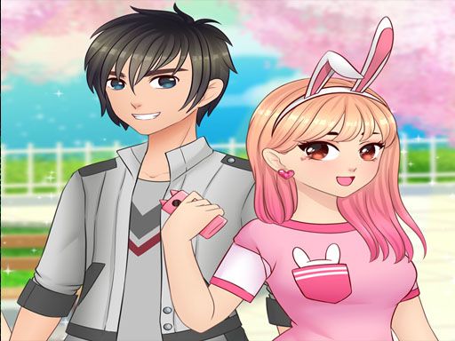 Anime High School Couple - First Date Makeover - browser game screenshot