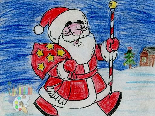 Santa Claus Coloring Santa Claus Coloring - browser game screenshot