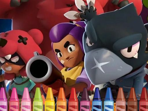 Brawl Stars Coloring book - browser game screenshot