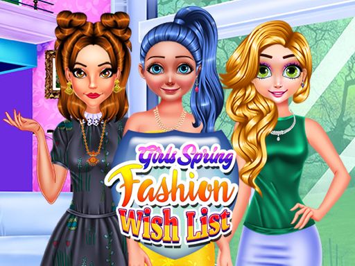 Girls Spring Fashion Wish List - browser game screenshot