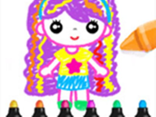 Drawing Games For Girls - Color And Glitter - browser game screenshot